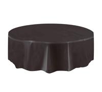 1 Nappe ronde vinyle imperméable flanelle buffle plastique noir diamètre 2 13 m dîner pique-nique .