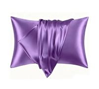 1 Pack de taies d'oreiller en satin pour les cheveux et la peau, taies d'oreiller douces et soyeuses avec fermeture à rabat, cadeau pour femmes et hommes