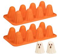 1 Pack Moules en Silicone Fantôme, Moules à Chocolat 3D Anti-Adhérents 9-Cavités Moule Fantôme Mignon Pour Gelée Bonbon Gélatineux Pudding Glaçon Résine Gâteau Décorations de Fête d'Halloween petits c