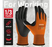 1 paire/3 paires de gants de travail enduits de nitrile microfoam, idéaux pour l'automobile, les travaux de rénovation. Gants de préhension en nylon microfoam de nitrile, respirants, fins et légers, c