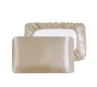 1 paire Champagne Taie d'oreiller sans minimaliste en satin Taie d'oreiller pour le lit Lit à une place,Lit doubleSatin