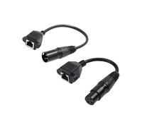 1 Paire D'Adaptateur XLR 3 Broches Vers RJ45 Femelle RJ45 Vers XLR Câble D'Extension de Connecteur DMX pour la SéRie de ContrôLeurs DMX-CON
