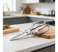 1 paire de ciseaux à volaille très résistants, ciseaux à viande, ciseaux de cuisine multifonctionnels, avec poignées antidérapantes et verrouillage de sécurité, tout usage pour poisson, légumes