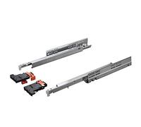 1 Paire de Coulisse à Extension Complète Salice Futura UV5-30-K3D-L600-PP Longueur 600 mm avec Système Push Open Capacité de Charge Dynamique jusqu’à (30 Kg) pour Tiroirs en Bois