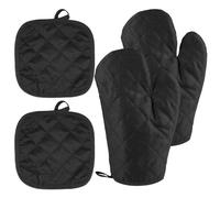 1 Paire de Gants de Cuisine et 2 Maniques avec Anneau de Suspension,Gants | de Cuisine Anti Chaleur à la Chaleur et Set de Maniques pour la Cuisine,la Cuisine et la Pâtisserie,la Marmites Chaudes