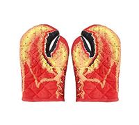 1 Paire de Gants de Cuisson Jusqu'à 250 ° C Gants de Cuisson Résistants à la Chaleur Gants de Grillage en Coton Gants de Four pour Barbecue Maniques Gants de Cuisine Gants de Cuisine Motif Crabe.