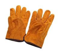 1 paire de gants de soudage ignifuges durables, gants de sécurité de travail en cuir de vache Anti-chaleur, gants de soudeur antidérapants résistants à l'usure