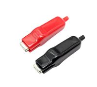 1 paire de pinces crocodiles isolées 20 A avec couvercle de protection pour connexion de circuit, tests électriques, expériences
