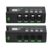 1 paire de rallonges de câble réseau 4 canaux 3 broches DMX512, adaptateur XLR vers RJ45