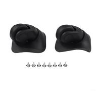 1 paire de roues de bagages pour réparation de valises, roues de rechange en plastique pour chariot, accessoires d'installation fournis (noir L)