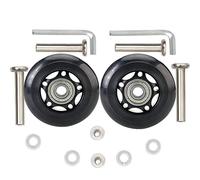 1 paire de roues de valise de rechange 40/43/45/50/54/60/64/68/70/72/75/78/80/84/87/90/94/100mm avec roulements de 8 mm, clés de 35 mm et 40 mm pour réparation de valise et de patin en ligne extérieur