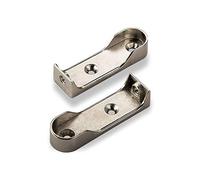 1 Paire de Supports de Barre pour Tringle à Vêtements Ovale 30 x 15 mm à Visser à l'Intérieur de l'Armoire ou Fonde de