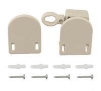 1 paire de supports de montage pour store enrouleur extérieur - Pièces de rechange en métal et plastique - Beige et noir