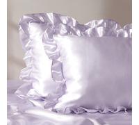 1 paire d'ensemble de taies d'oreiller en satin et dentelle premium, 2 pièces/set, doux, respirant et sans froissage pour un meilleur sommeil des cheveux et de la peau, taie d'oreiller sans rembourrag