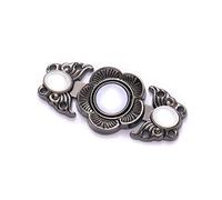 1 paire d'extensions de boutons de taille amovibles, 6 pivoines Gunmetal | Articles ménagers tendance pour pantalons, jupes, vêtements, pantalons, articles de décoration ; coupe réduit la taille
