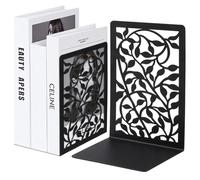 1 Paire fermalibri métal Noir antiglisse Livres Lourds | Fermalibri en métal noir pour étagère et bureau. Idéal pour maison, école, bureau. Design stable