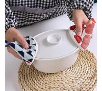 1 Paire Gants de Cuisine Épais en Coton Gants de Four Anti Chaleur Gants Cuisine Résistant à la Chaleur Gant de Four pour Cuisiner Cuisson Maniques Cuisine Gants de Cuisson Maniques pour Barbecue
