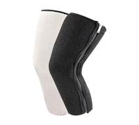 1 Paire Genouillères Chauffantes Hiver Couvre-Genoux Polyvalentes Maintien Articulation Polyester Doux Fermeture Zippée Doublée Polaire Adaptées pour, Doublure Blanche, 40cm