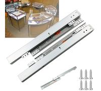 1 Paire Glissiere pour Tiroir pour Tiroir Encastrées, Coulisse Tiroir a Extension Complète a Fermeture, Glissières Silencieuses de 20cm-75cm, Charge Maximale de 60kg, Installation par le Bas(75cm/30in
