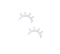 1 Paire Sleepy Eye Wall Décor en Bois 3D Somnolent Cils Stickers Muraux Art Decal pour Enfants Nursery Décoration Chambre Bébé Cadeau (Blanc)