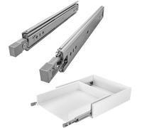 1 paire SOTECH Coulisses à sortie totale VarioSlide KV2-100-H53-L850-EH 850 mm avec fonction de verrouillage/déverrouillage avec levier gris Coulisse à sortie totale pour charges lourdes chargeable