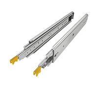 1 paire SOTECH Coulisses pour charges lourdes KV2-200-H76-L1350-LC 1371,6 mm avec fonction d'enclenchement Lock-in/out Coulisse à sortie totale pour charges lourdes, charge maximale 200 kg