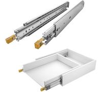 1 paire SOTECH Coulisses pour charges lourdes KV2-200-H76-L700-LC 711,2 mm avec fonction d'encliquetage Lock-in/out Coulisse à sortie totale pour charges lourdes, charge max. 200 kg