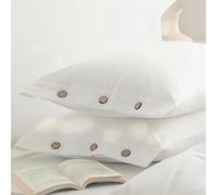 1 paire Taie d'oreiller (sans bourre) à bouton 50*66,50*75,51*91,51*102,66*66UnicoloreAutre Polyester