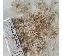 1 paquet/20 pièces Autocollants imperméables de décoration de plante de marguerite pour animaux de compagnie, fournitures scolaires pour la rentrée Taille UniquePET