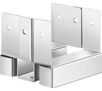 1 paquet d'ancrages pour poteaux 4x4 pour béton, dimensions intérieures 3,53 x 3,56 pouces