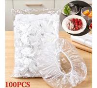 1 Paquet de 10/100/200/500 pièces Film alimentaire et bonnet de douche, Couvercles en film étirable PE réutilisables pour récipients alimentaires, Film plastique transparent, Sacs en film PE, Couvercl