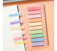 1 paquet de 200 feuilles de notes adhésives PET & onglets d'index, bloc-notes transparent en plastique inscriptible pour étudiants et fournitures de bureau, séparation de catégories, livraison gratuit
