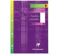 1 paquet de 60 feuilles simples de dessin perforées unies format A4 125g
