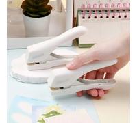1 paquet de agrafeuse sans aiguille, outil de reliure de papier, capable d'agrafer 4 feuilles à la fois, utilisé pour la reliure de documents 5298