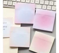 1 paquet de notes adhésives dégradées, esthétique minimaliste, de haute qualité, convient aux étudiants, style décontracté, cadeau essentiel pour la rentrée scolaire (50 feuilles, couleur/style aléato