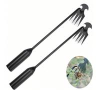 1 Paquet Désherbeur de Jardin Multifonctionnel à 4 Dents - Outil de Désherbage de Jardin Durable & Portable pour Enlever les Mauvaises Herbes et la Mousse dans les Pelouses. Poignée Galvanisée Amélior