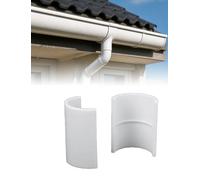 1 paquet Raccord PVC demi-rond pour gouttières, choix de tailles 50-315mm | Raccord droit, coude, té, bouchon ; pour gouttières et systèmes de drainage(Straight,D 9.85IN)