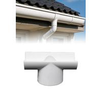 1 paquet Raccord PVC demi-rond pour gouttières, choix de tailles 50-315mm | Raccord droit, coude, té, bouchon ; pour gouttières et systèmes de drainage(Leaving mouth tee,D 12.41IN)