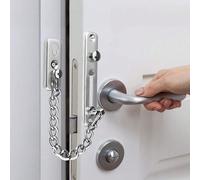 1 paquet Verrou de de porte robuste avec ressort de - Serrure de anti-vol, finition noire mate, pour portes intérieures/extérieures, portes d'entrée, appartements, hôtels, bureaux - et confidentialité