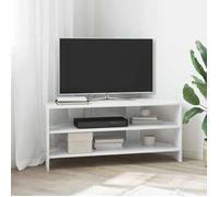1 Parcel - MEUBLE - MeubleTVd'Angle Blanc brillant 102x40,5x45cm Bois d'ingénierie_2 ans garantie_02_11801