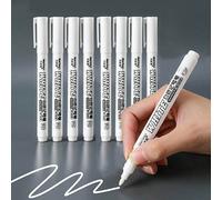 1 PC/5 pièces/12PCS Marqueurs de craie blancs indélébiles - Stylo craie blanche pour tableau noir, ardoises, fenêtres, verre, bistro, enseignes, fournitures scolaires, premier jour d'école 24 pièces,1