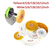 1 Pc Coton Polissage Roues 4-12 Pouces Tissu Polissage Roue Meuleuse Pour Bijoux Bois Métal Polissage Outils Abrasifs