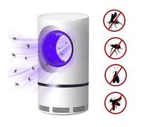 1 PC électrique mouche insectes moustique tueur lumière LED piège lampe de contrôle petite pravage avec alimentation USB et adaptateur noir
