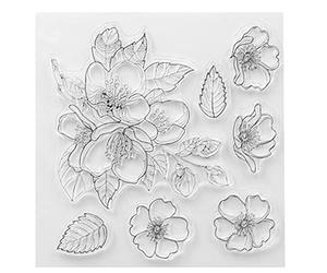 1 Pc Flower Transparent Tampon Clear Stampon Silicone Moule pour Décoration De L'album Photo De Scrapbooking