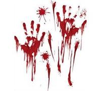 1 Pc Halloween Empreintes Digitales Gory Stickers Muraux DIY Décalque pour Haunted House Bar Fenêtre Porte Décor G