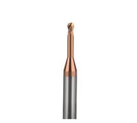 1 PC HRC60 Fraise À Bout Sphérique R0.5- R1.5mm 2 Cannelures En Acier Au Tungstène Coupe-CNC Long Cou for Le Métal