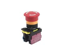 1 PC LA115-A5 22 MM IP65 Type étanche bouton d'arrêt d'urgence interrupteur de verrouillage 220V5A rouge rotatif interrupteur d'arrêt d'urgence(1NO_LATCHING_220V 5A)