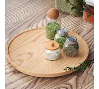 1 PC Organisateur Slouchy Susan, Plateau rotatif en bambou pour l'organisation des armoires, du garde-manger et de la table, Organisateur plateau tournant Slouchy Susan pour le garde-manger, la table 