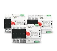 1 Pcs 2P 3P 4P Rail Din ATS for PV et Onduleur Commutateurs de Sélecteur de Transfert Automatique à Double Puissance 63A 100A 125A (Taille : 4P, Couleur : 63A)(125a,2P)