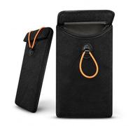 1 Pcs Pochette Faraday 17x9.5 Cm pour Clés de Voiture et Téléphone Portable | Smartphone et Cartes Bancaires, Étui Cage Faraday Étanche Anti-Ondes GPS NFC 5G avec Protection Antivol RFID （Noir）